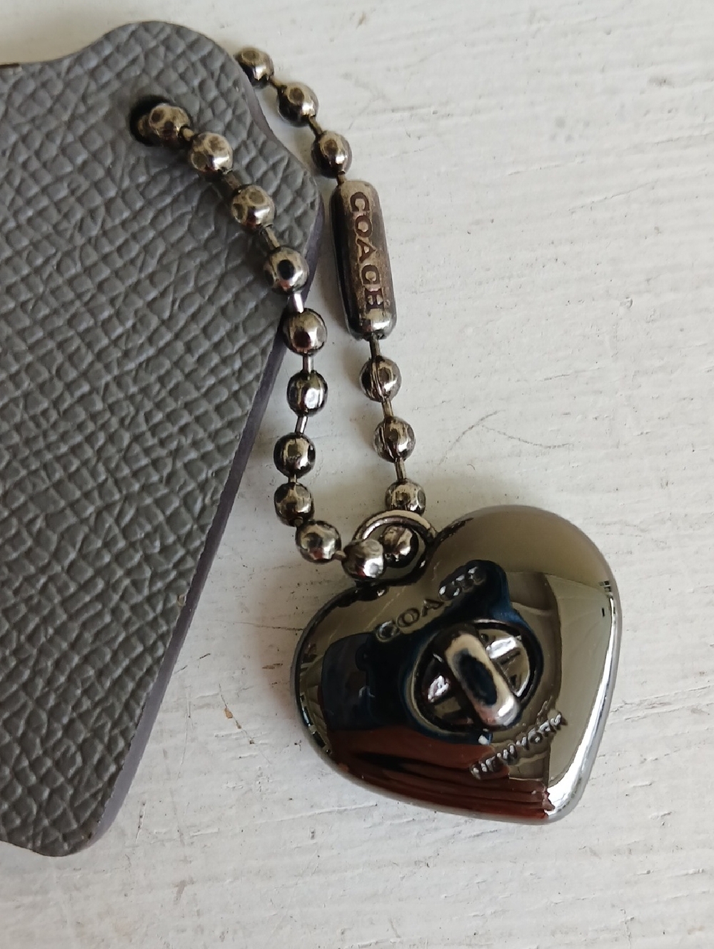 Coach Leather Hang Tag Bag Charm - Picture 4 of 4